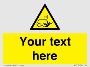 Custom warning run over by operator controlled machine